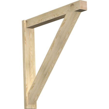 Ekena Millwork Traditional Block Rough Sawn Outlooker, Douglas Fir, 6"W x 44"D x 44"H OUT06X44X44TRA05RDF